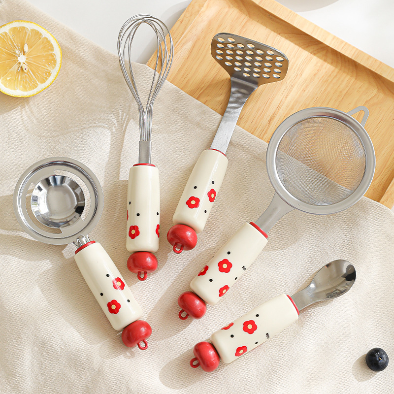 Baby Food Strainer - ชุดอุปกรณ์เตรียมอาหารเด็กสีสันสดใส ที่กรอง ที่บด ที่กรองไข่แดง ชุดครัว
