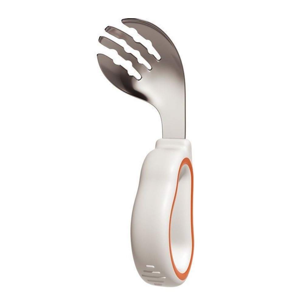 Self Feed Spoon - ชุดส้อมและช้อนซิลิโคนสำหรับเด็ก พร้อมกล่องเก็บ ชุดช้อนส้อมสำหรับเด็ก ทำจากสแตนเลส 316 ปลอดภัยสำหรับเด็ก