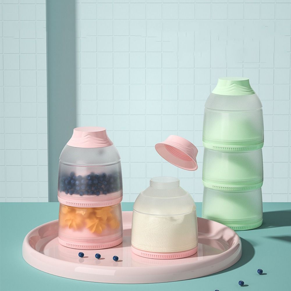 Baby Food Fruits - กล่องแบ่งนมผงเด็ก 3 ชั้น ความจุขนาดใหญ่ พกพาสะดวก ใช้แบ่งนมผง