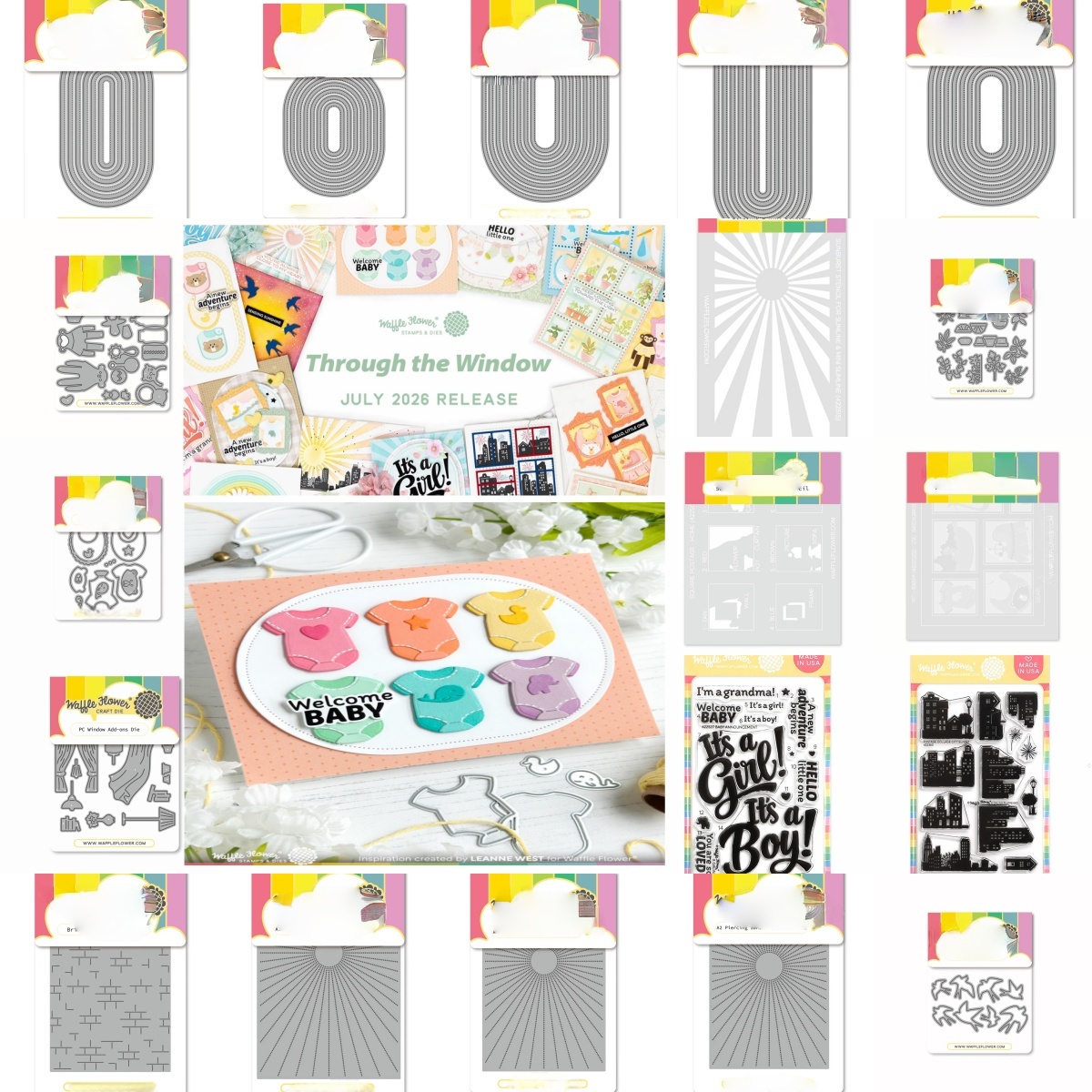 Baby Food Fruits - แม่พิมพ์โลหะลายซันเบิร์สต์แบบใส สำหรับงาน DIY ตกแต่งการ์ด รุ่น July