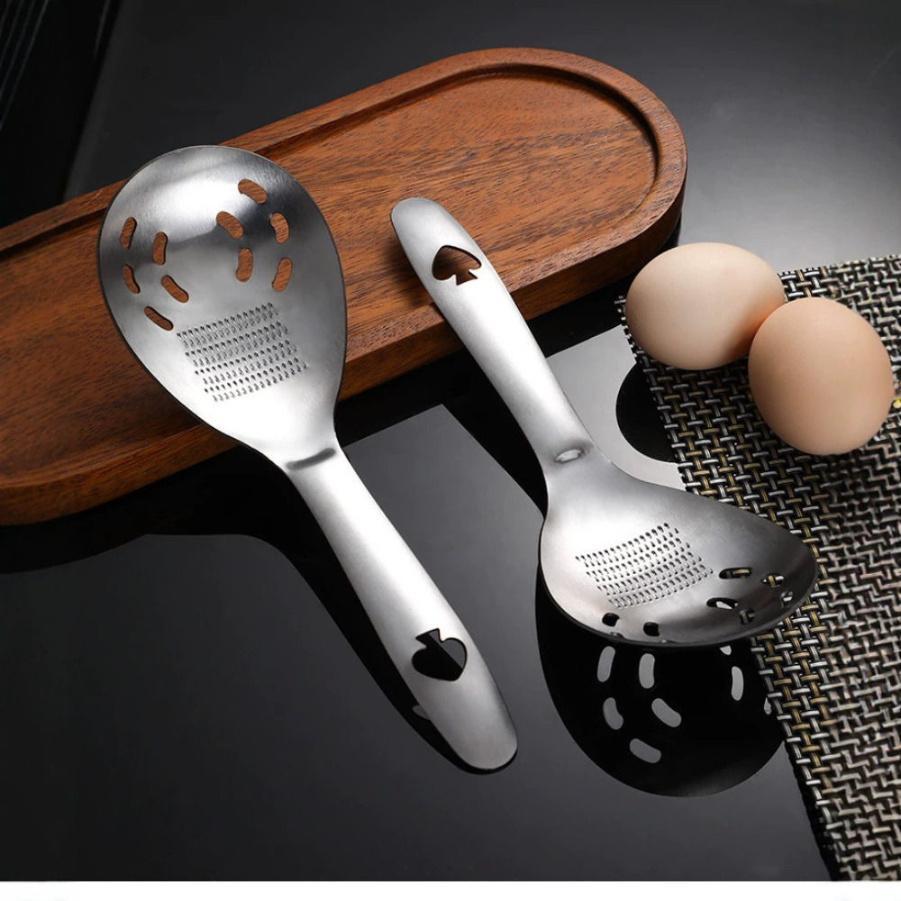 Baby Food Strainer - ช้อนบดสแตนเลสอเนกประสงค์ ที่กรองโคลน ที่กรองอาหารเสริมสำหรับเด็ก เครื่องบดอาหาร เครื่องแยกไข่แดง