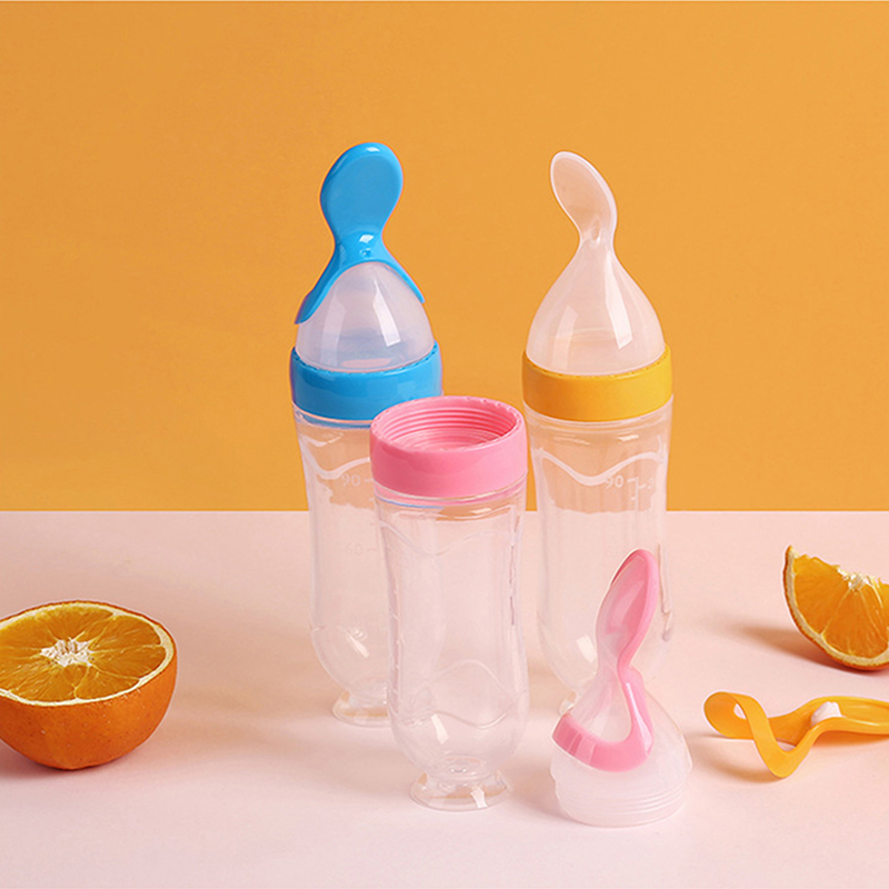 Baby Food Bites - บีบขวดนมซิลิโคนทารกแรกเกิดการฝึกอบรมข้าวธัญพืชอาหารช้อนอาหารเสริม Feeder ปลอดภัยที่มีประโยชน์บนโต๊ะอาหารสําหรับเด็ก