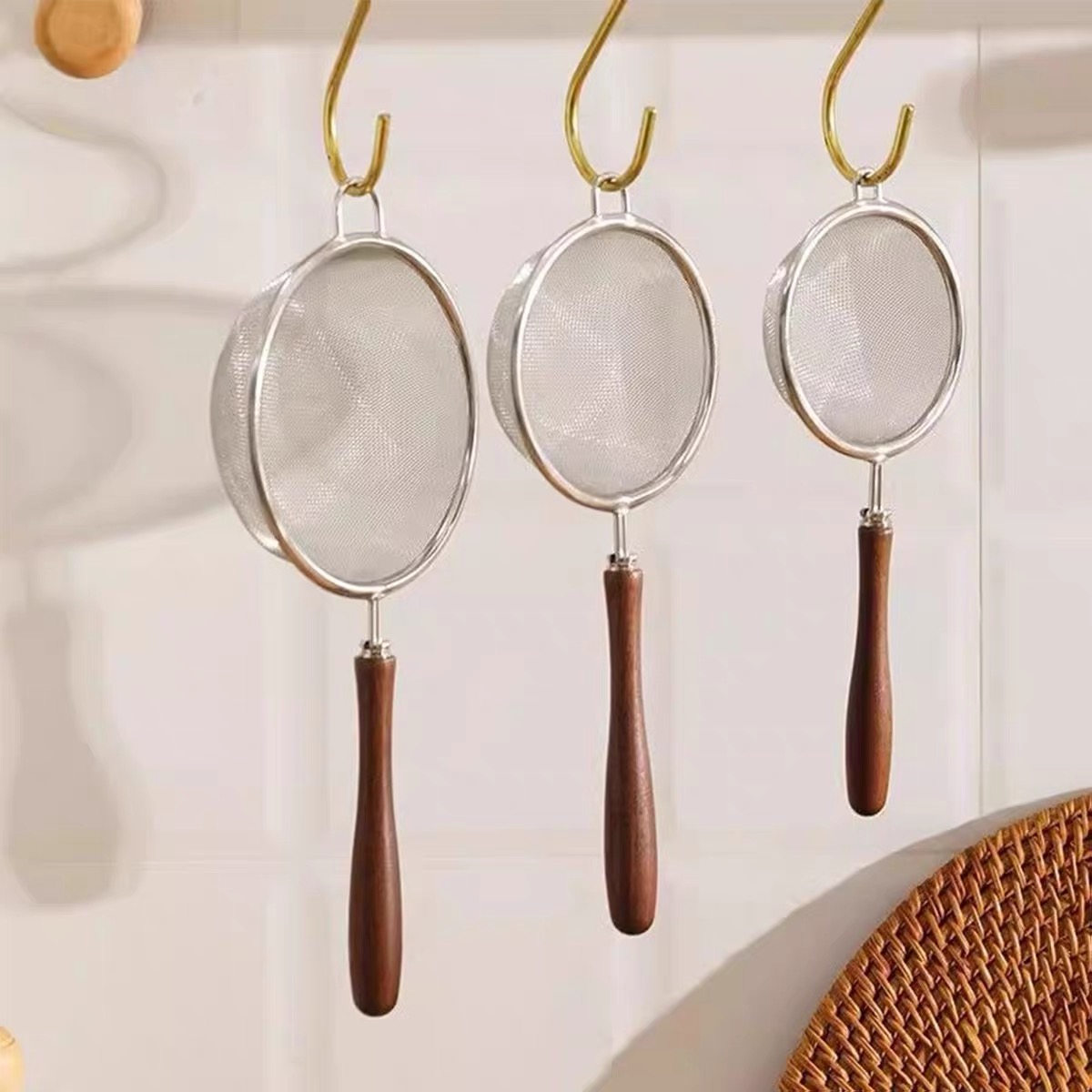 Baby Food Strainer - กระชอนสแตนเลส, กระชอนกรองน้ำนมถั่วเหลืองและน้ำมันข้าว, กระชอนอาหารเด็ก, กระชอนแป้ง, อุปกรณ์ทำขนม