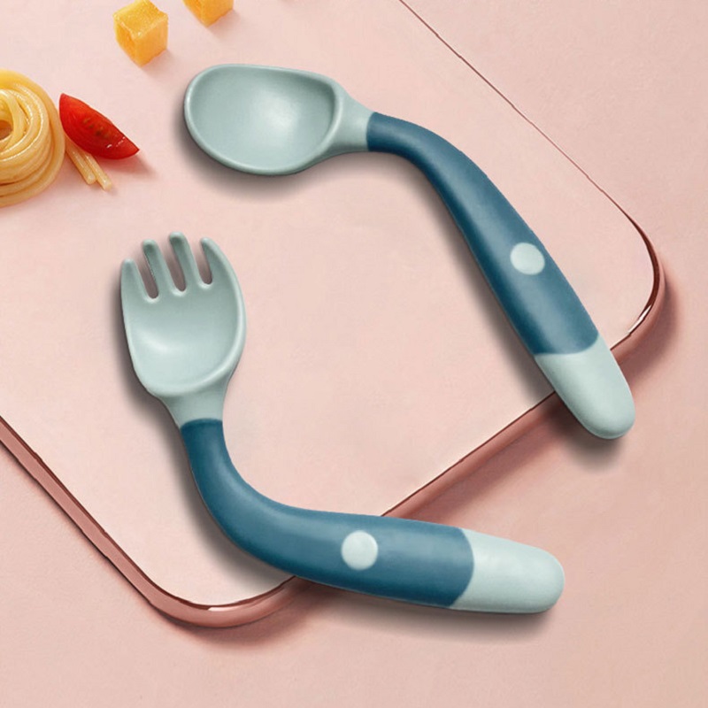 Baby Food Utensils - ช้อนซิลิโคนงอได้สำหรับเด็กทารกช้อนป้อนอาหารปราศจากสาร BPA สำหรับเด็กวัยหัดเดินช้อนฝึกการกินอาหารเรียนรู้ที่จะกิน