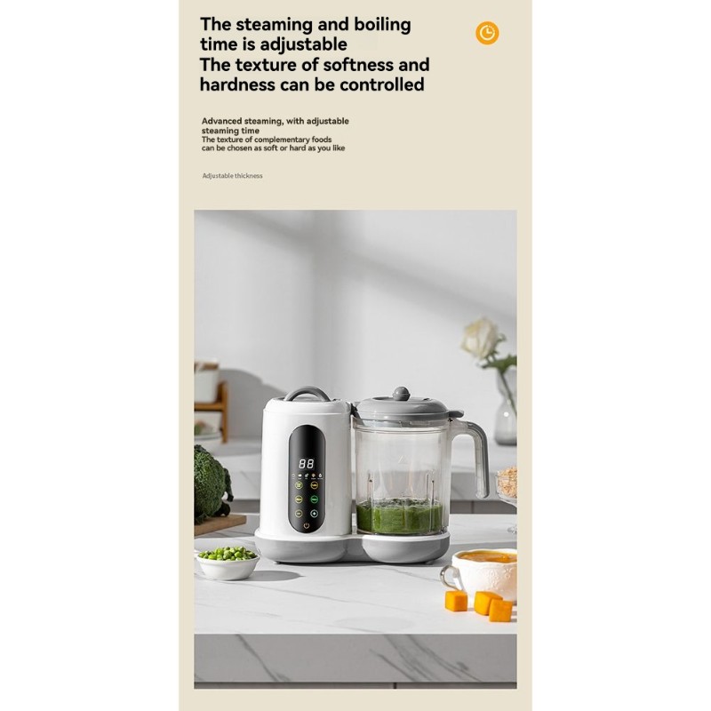 Baby Food Maker And Steamer - CKFAM-เครื่องทำอาหารเด็กอัตโนมัติ-เครื่องนึ่งและปั่นอเนกประสงค์-สำหรับทารก ใช้กับปลั๊กไฟแบบอังกฤษ