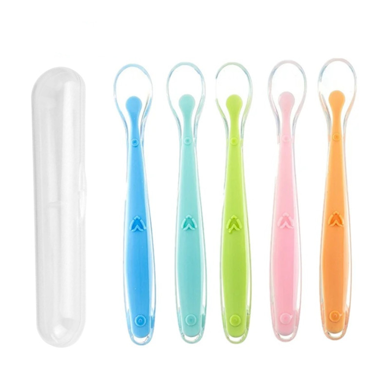 Baby Food Bites - ช้อนซิลิโคนเด็กปลอดสาร BPA First Stage ทารกช้อนอ่อนเด็กการฝึกอบรมช้อนให้อาหารเด็กวัยหัดเดินช้อนอาหารเสริม