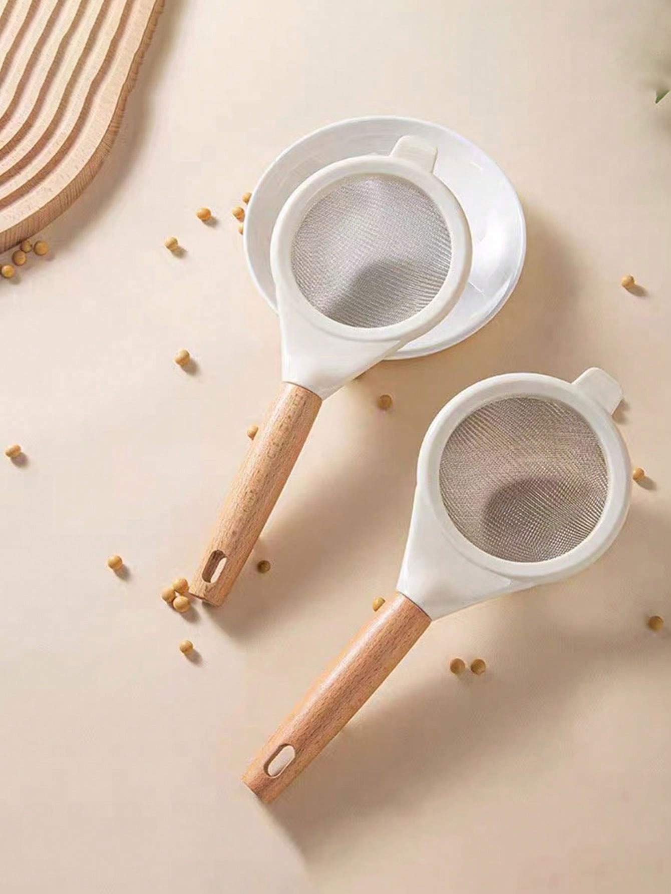 Baby Food Strainer - ตะแกรงกรองนมถั่วเหลือง ที่กรองอาหารเด็ก อุปกรณ์ครัวสำหรับทำทาร์ตไข่ ตะแกรงกรองของเหลว อุปกรณ์ทำขนม ตะแกรงกรองแป้งสแตนเลส