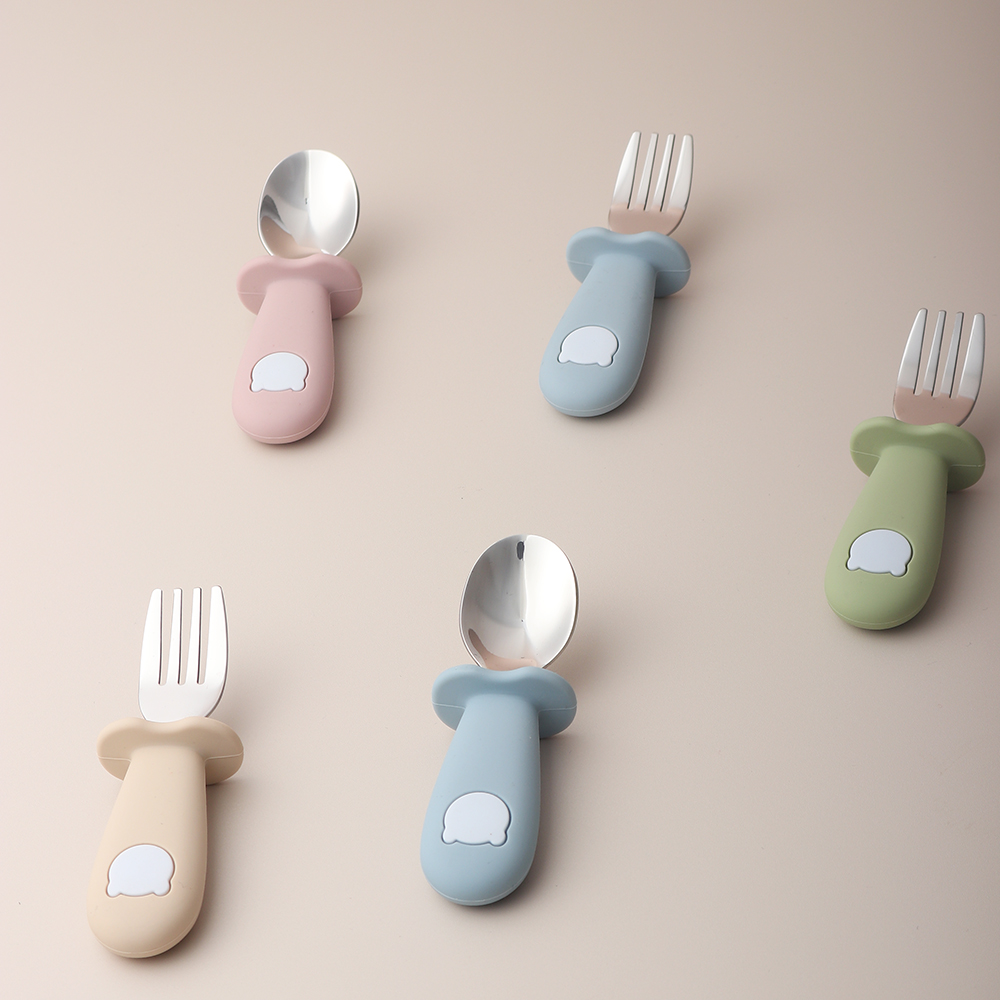 ช้อนและส้อมซิลิโคนรูปแพนด้าสำห - Baby Food Utensils บทวิจารณ์และราคา