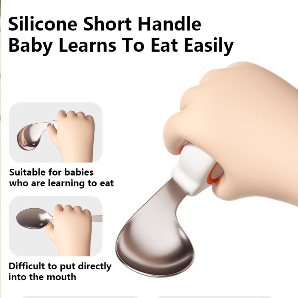 ชุดส้อมและช้อนซิลิโคนสำหรับเด็ - Self Feed Spoon บทวิจารณ์และราคา