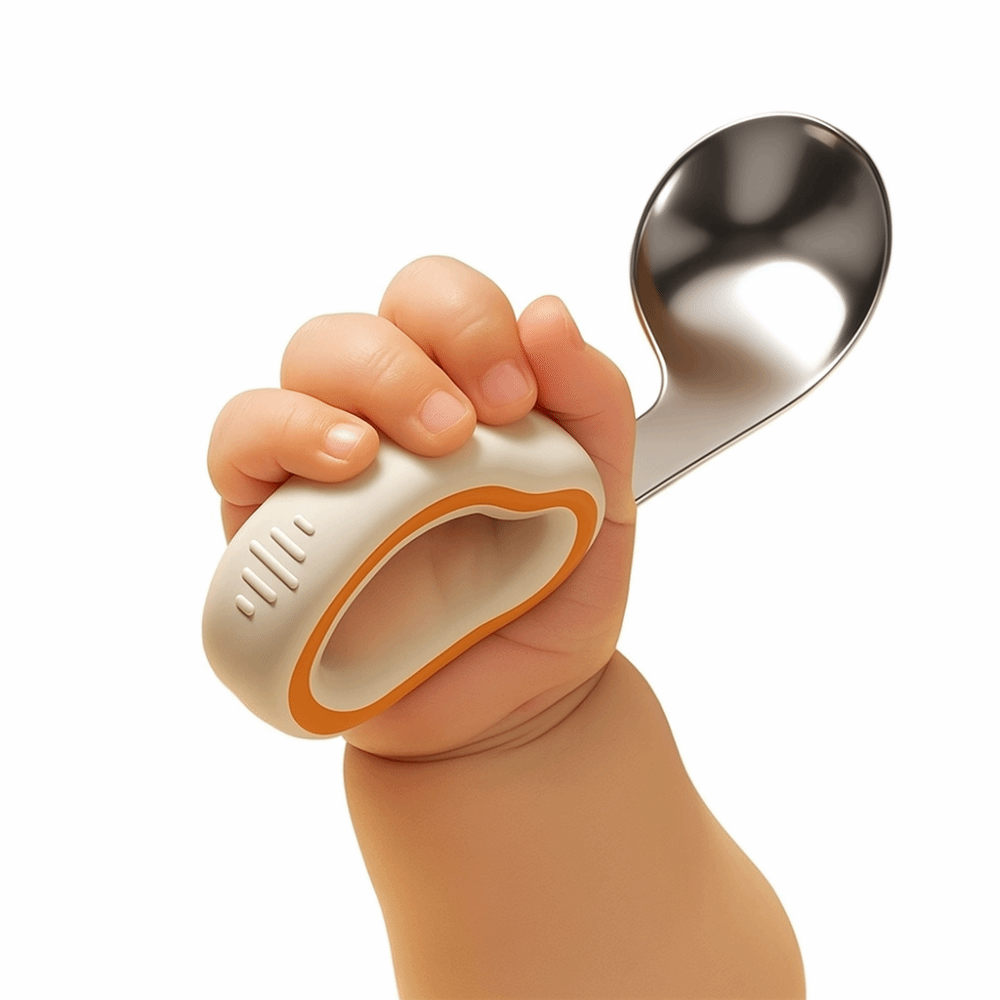 ชุดส้อมและช้อนซิลิโคนสำหรับเด็ - Self Feed Spoon บทวิจารณ์และราคา
