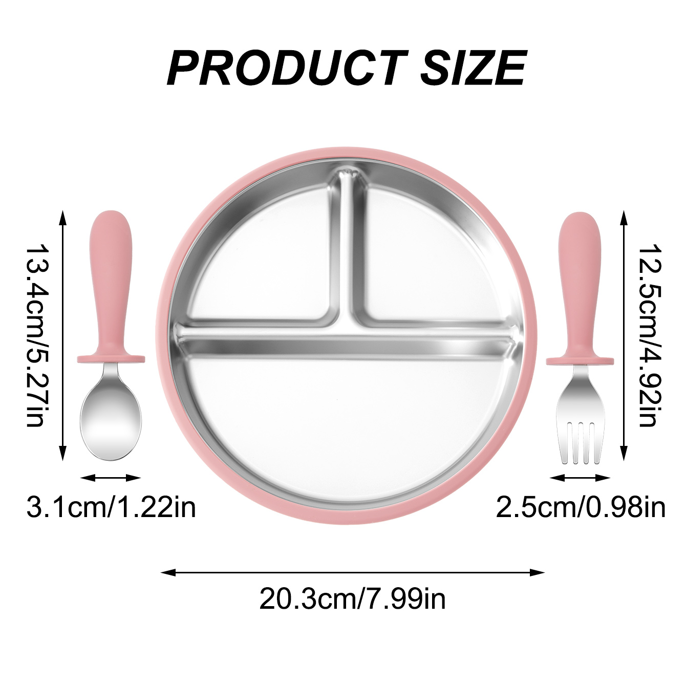 3PCS ซิลิโคนสแตนเลสชุดให้อาหาร - Self Feed Spoon บทวิจารณ์และราคา