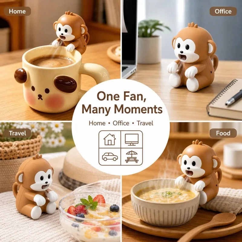 พัดลมระบายความร้อนรูปทรงลิงแบบ - Baby Food Home บทวิจารณ์และราคา