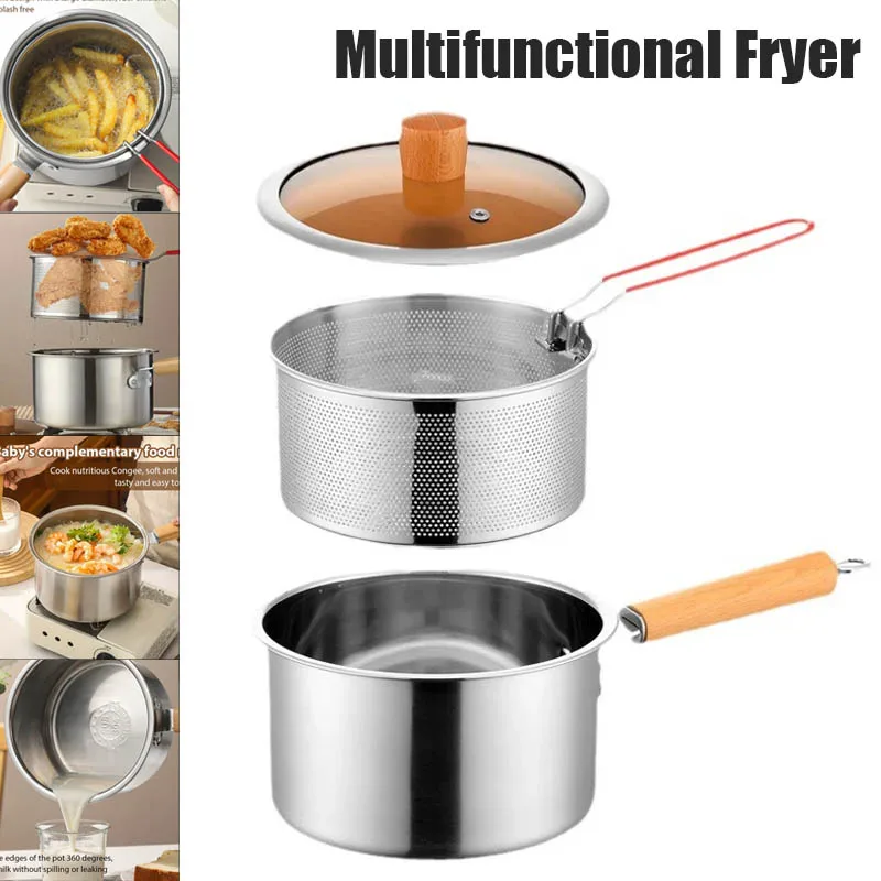 หม้อทอดพร้อมตะแกรงกรองและฝาปิด - Baby Food Strainer บทวิจารณ์และราคา
