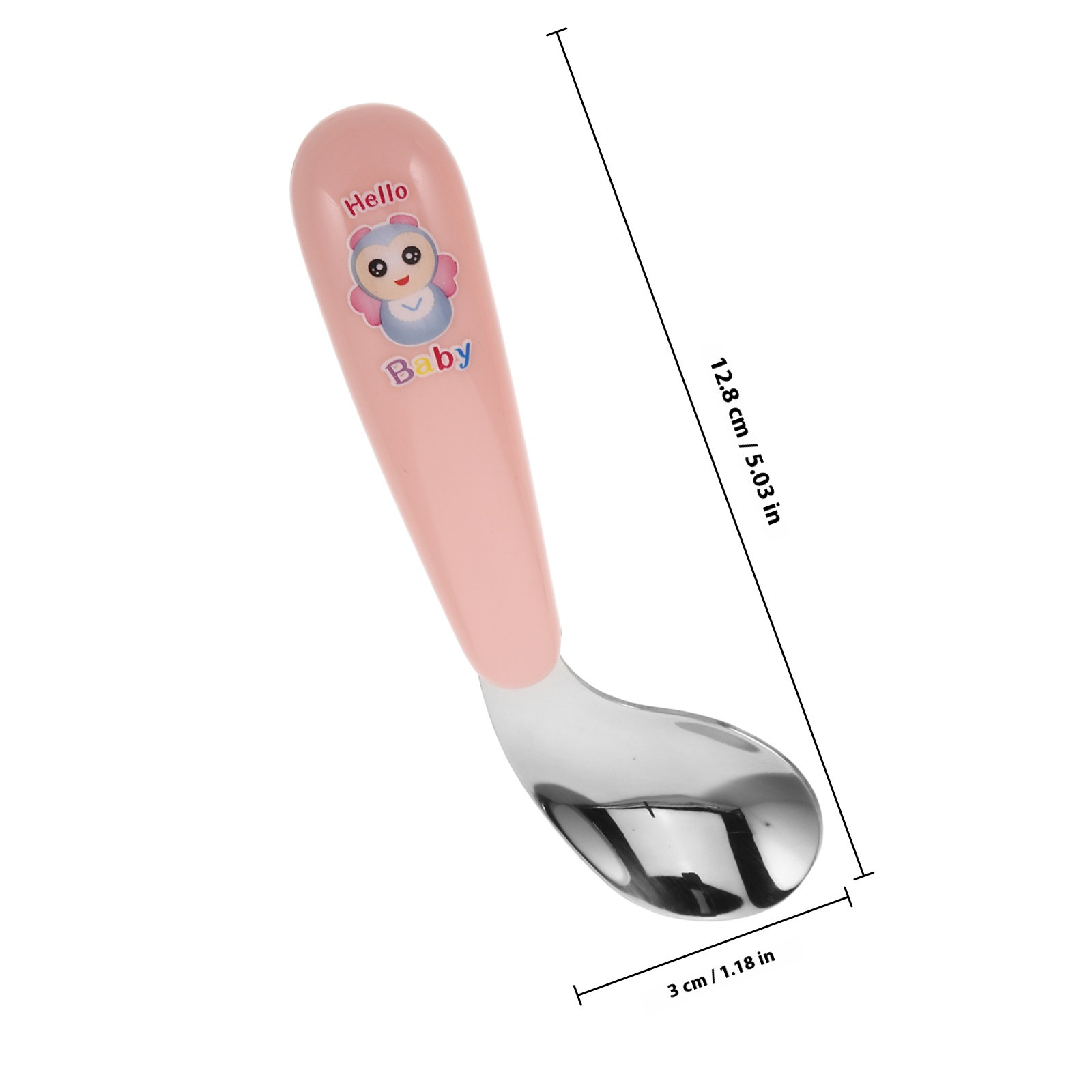 ชุดช้อนส้อมสำหรับเด็กเล็ก 1 คู - Self Feed Spoon บทวิจารณ์และราคา