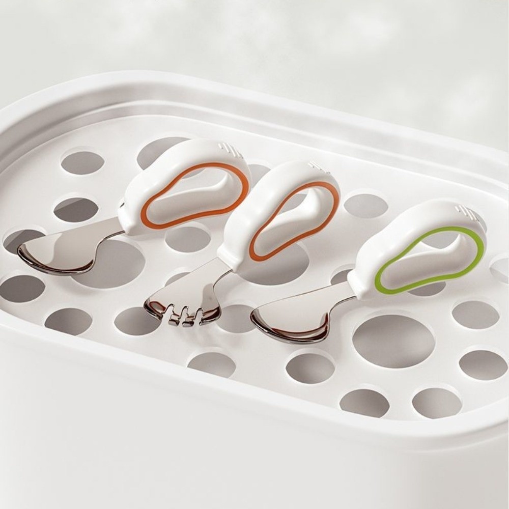 ชุดส้อมและช้อนซิลิโคนสำหรับเด็ - Self Feed Spoon บทวิจารณ์และราคา