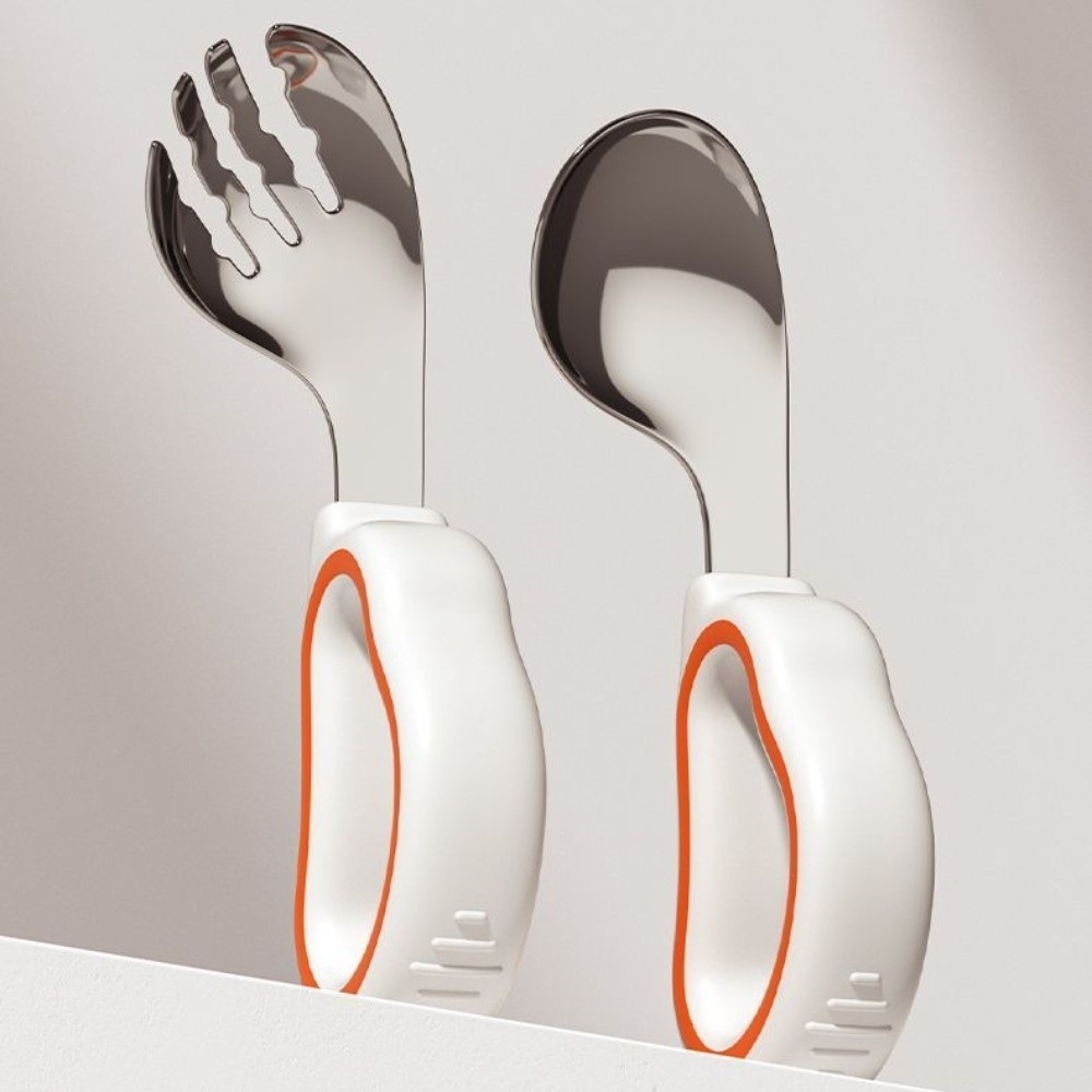 ชุดส้อมและช้อนซิลิโคนสำหรับเด็ - Self Feed Spoon บทวิจารณ์และราคา