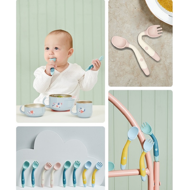 ช้อนซิลิโคนงอได้สำหรับเด็กทารก - Baby Food Utensils บทวิจารณ์และราคา