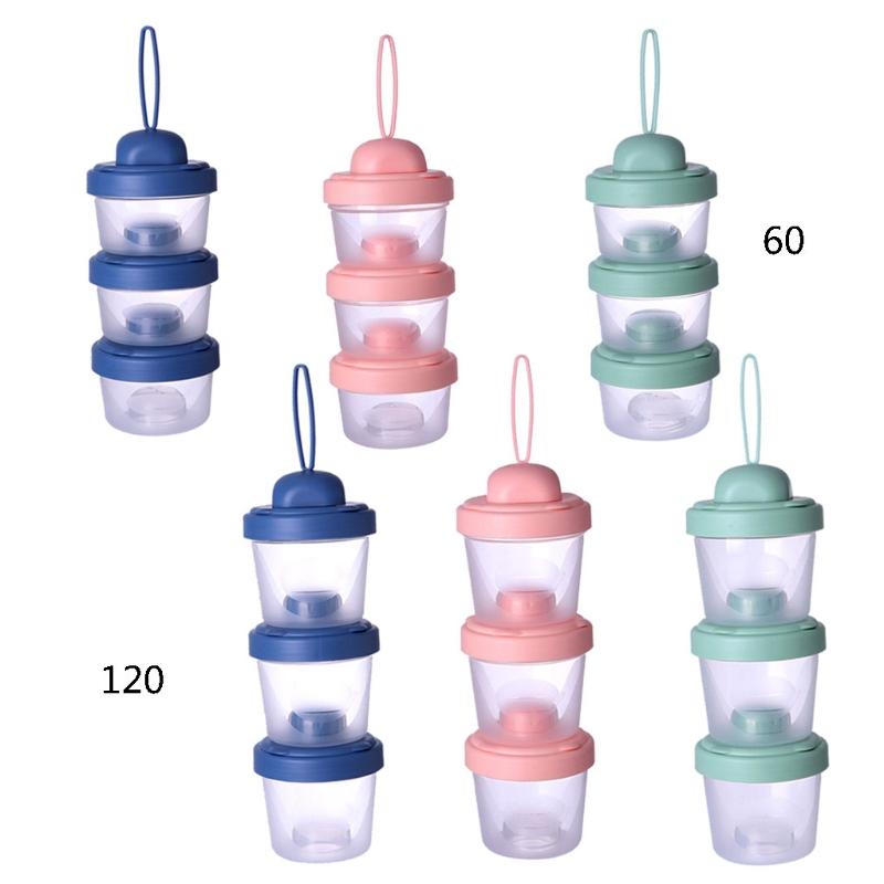 60ml/120ml กล่องเก็บนมผง 3 ชั้ - Baby Food Equipment บทวิจารณ์และราคา