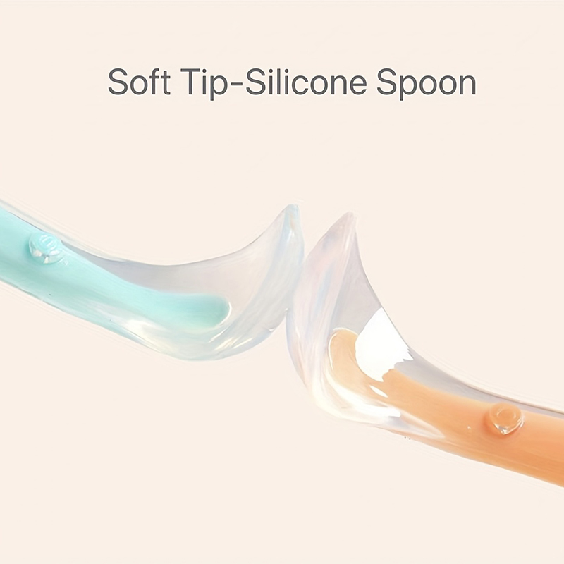 1/2 ชิ้น ช้อนซิลิโคนปลายอ่อนสำ - Baby Food Utensils บทวิจารณ์และราคา