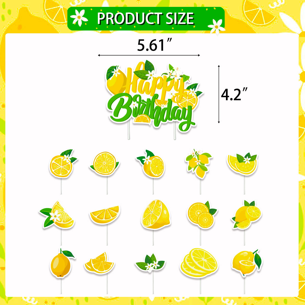Lemon Cupcake Toppers ฤดูร้อนน - Baby Food Fruits บทวิจารณ์และราคา