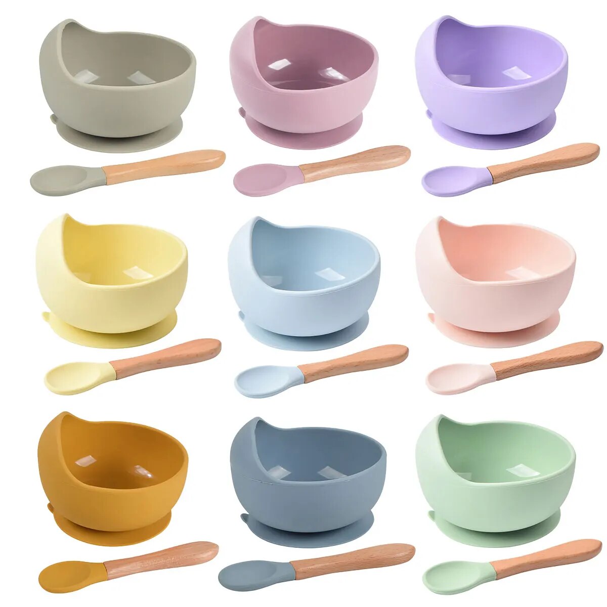 2ชิ้นอุปกรณ์บนโต๊ะอาหารชามป้อน - Baby Food Utensils บทวิจารณ์และราคา