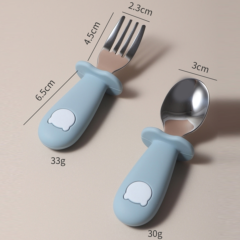 ชุดช้อนและส้อมซิลิโคนสำหรับเด็ - Self Feed Spoon บทวิจารณ์และราคา
