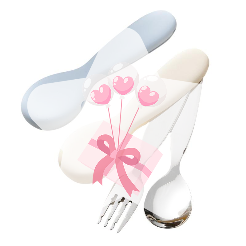 ชุดช้อนและส้อมสแตนเลสสำหรับเด็ - Self Feed Spoon บทวิจารณ์และราคา