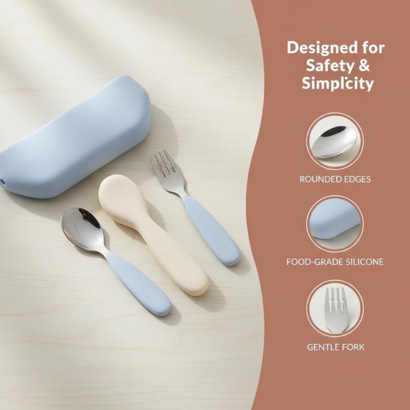 ชุดช้อนและส้อมสแตนเลสสำหรับเด็ - Self Feed Spoon บทวิจารณ์และราคา