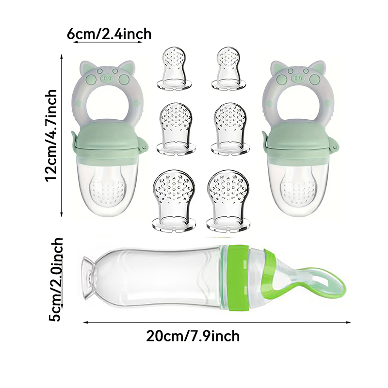 9 ชิ้นช้อนส้อม: 1 ขวดนมซิลิโคน - Baby Food Utensils บทวิจารณ์และราคา