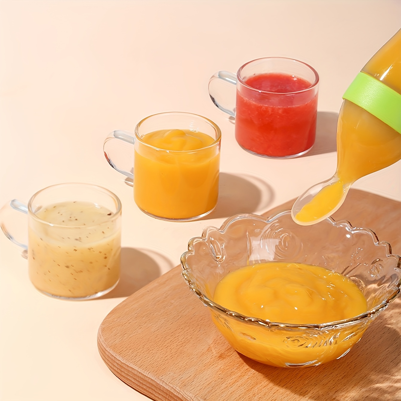 9 ชิ้นช้อนส้อม: 1 ขวดนมซิลิโคน - Baby Food Utensils บทวิจารณ์และราคา