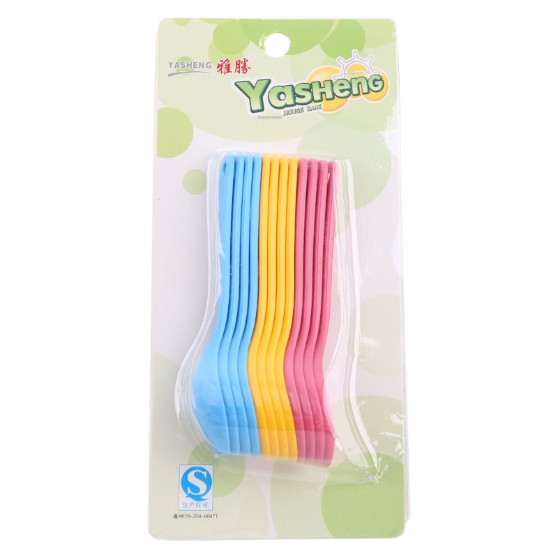 12Pcs เด็กช้อนพลาสติกปลอดภัยเด - Baby Food Utensils บทวิจารณ์และราคา